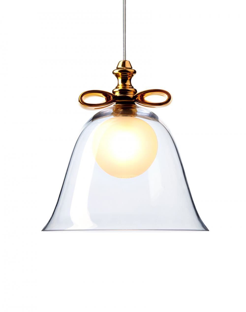 Moooi Bell Ribbon Pendant Light Large Gold Bow Transparent Clear Designer Pendant Lighting