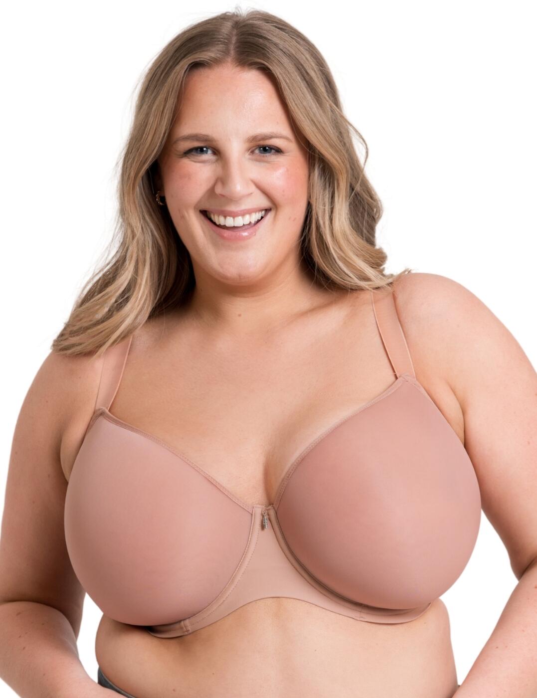 This Smoothie spacer t-shirt bra from the Curvy Kate Smoothie range will become your next ultimate choice for everyday wear. The smooth and seamless material remains invisible even under the more tight-fitting clothing, making this an amazing T-shirt bra. The lightweight moulded underwired cups support and shape your bust whilst the back is hugged with some back smoothing wings for seamless wear. For the utmost security and perfect fit, this bra features adjustable multiway shoulder straps and a classic hook and eye fastening. So this piece will be your go to bra for everyday wear. Snap this piece up today!