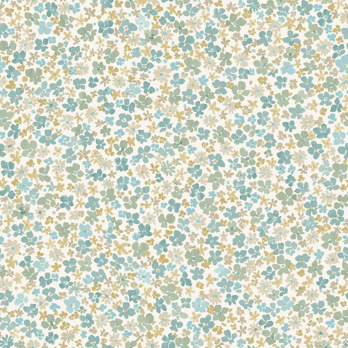 Veronica Floral Wallpaper Teal Grandeco LD3009