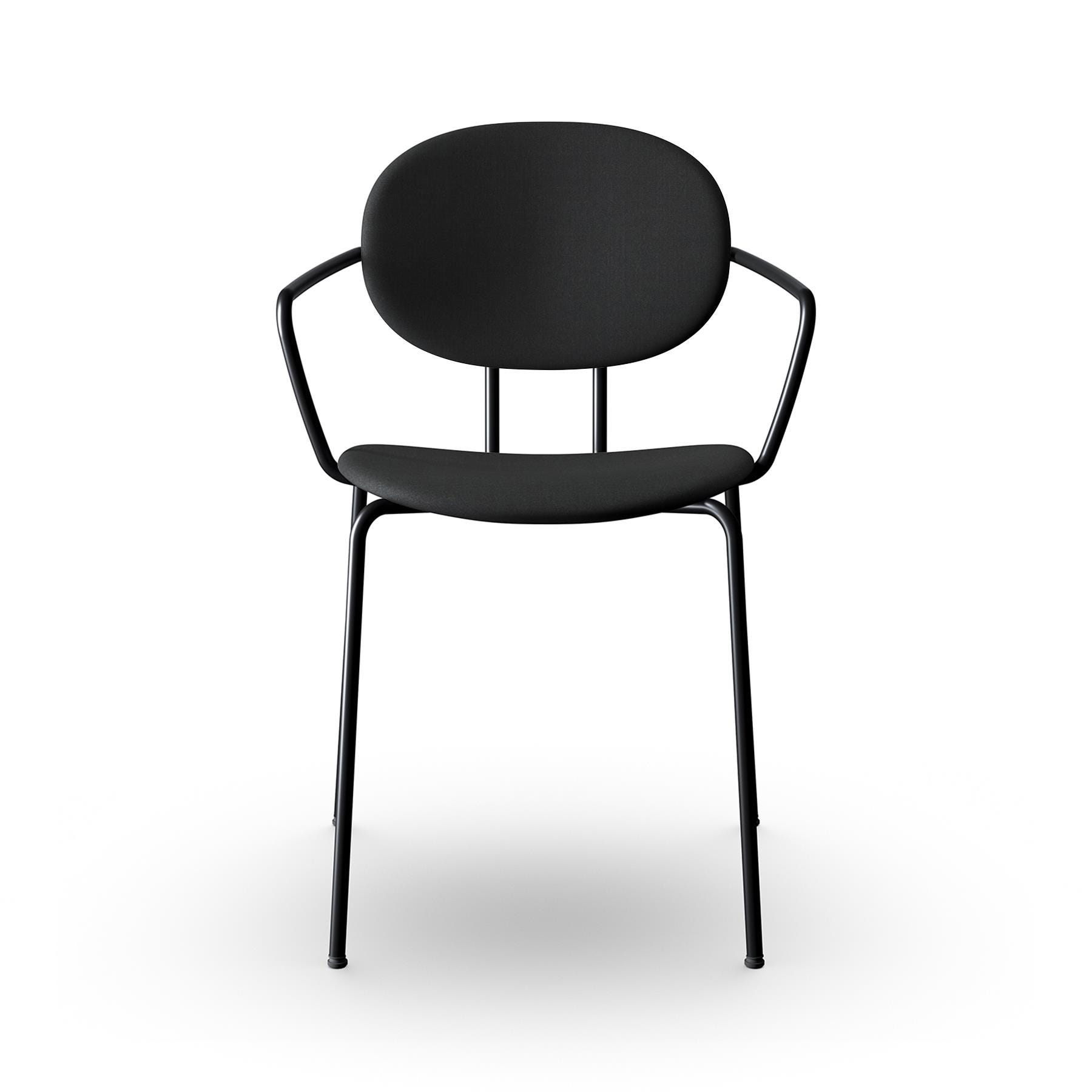 Sibast Piet Hein Dining Chair Fully Upholstered With Arms Black Steel Remix 383 Designer Furniture From Holloways Of Ludlow