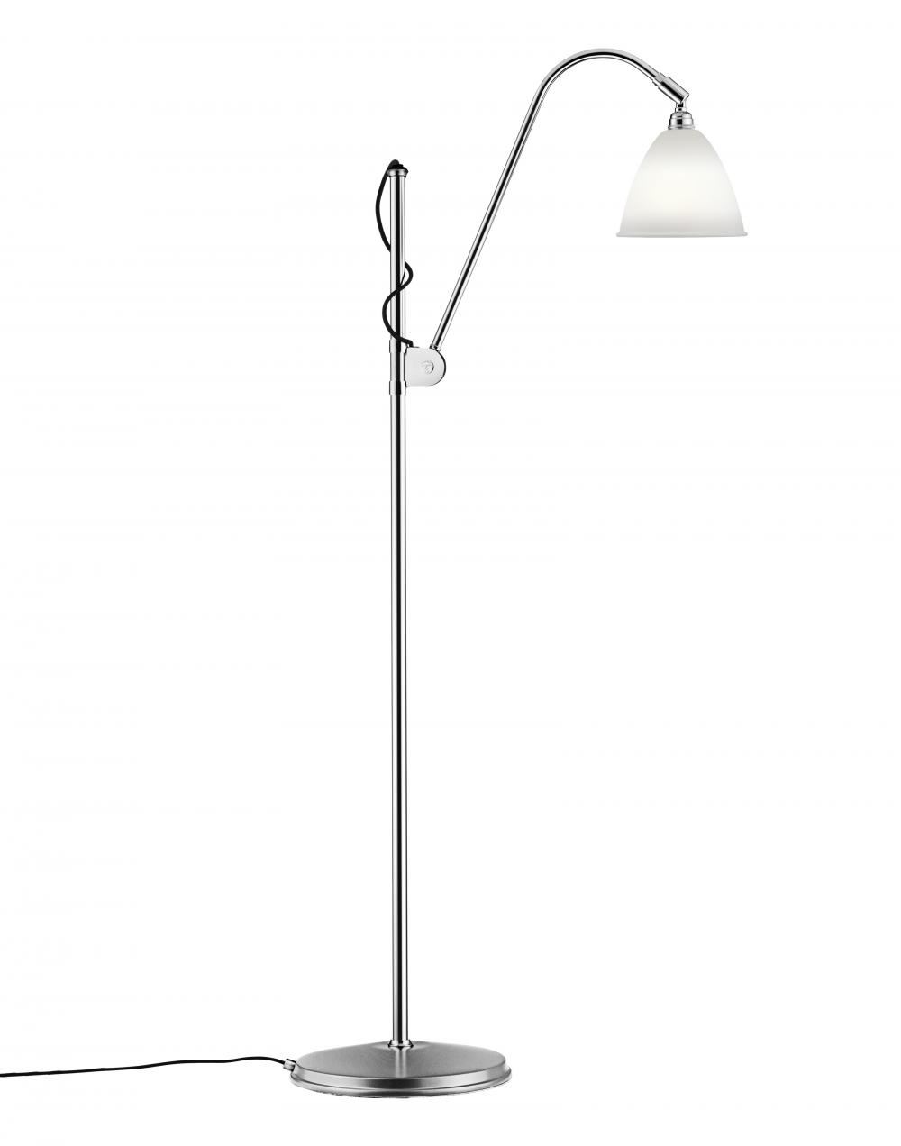 Bestlite Bl3 Floor Lamp Small Shade Chrome Translucent Bone China