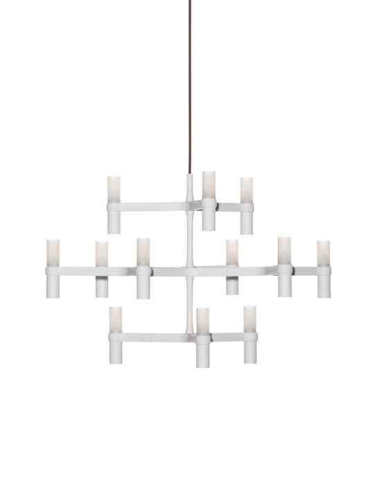 Nemo Crown Minor Pendant White Powder Coat Designer Pendant Lighting