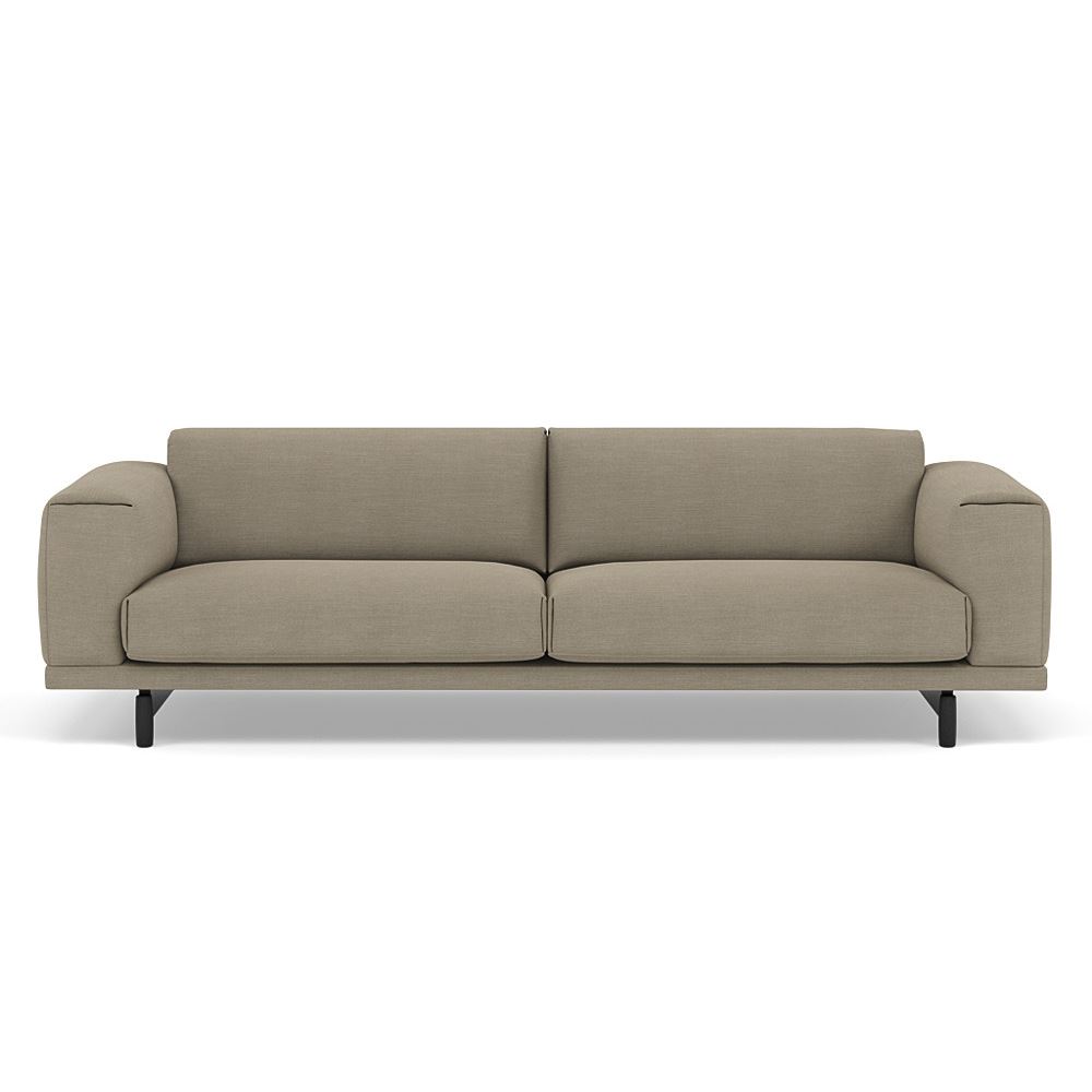 Rest Sofa 3seater Lacquered Oak Black Remix 233