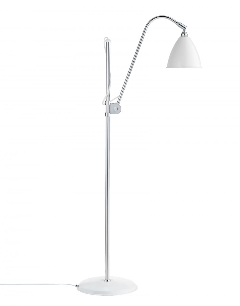 Bestlite Bl3 Floor Lamp Small Shade Chrome Matt White