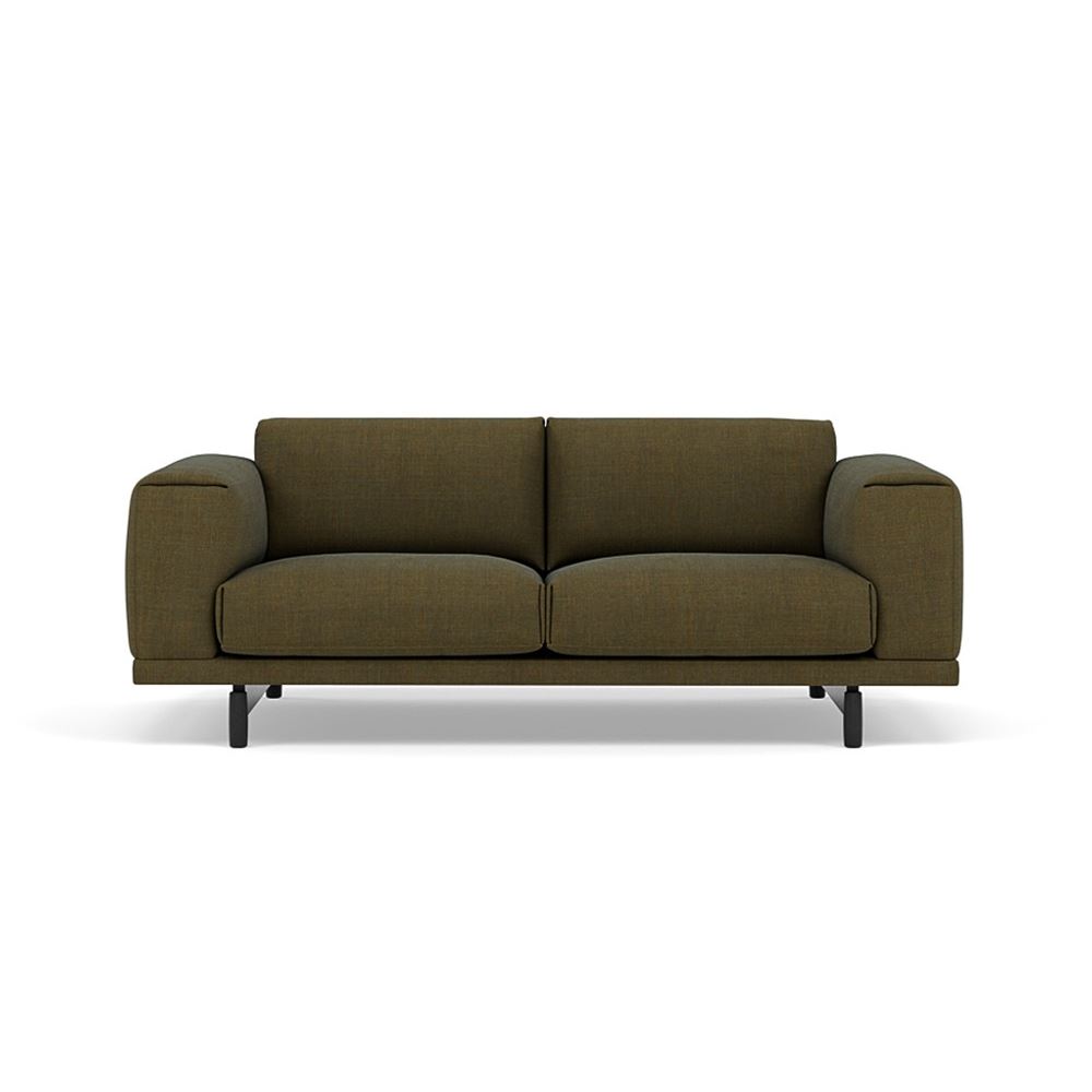 Rest Sofa 2seater Lacquered Oak Black Remix 954