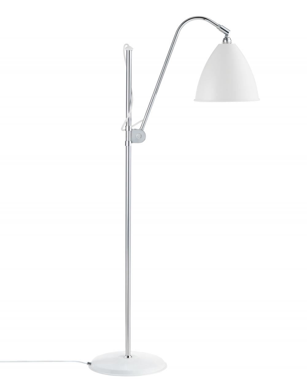 Bestlite Bl3 Floor Lamp Large Shade Chrome Matt White