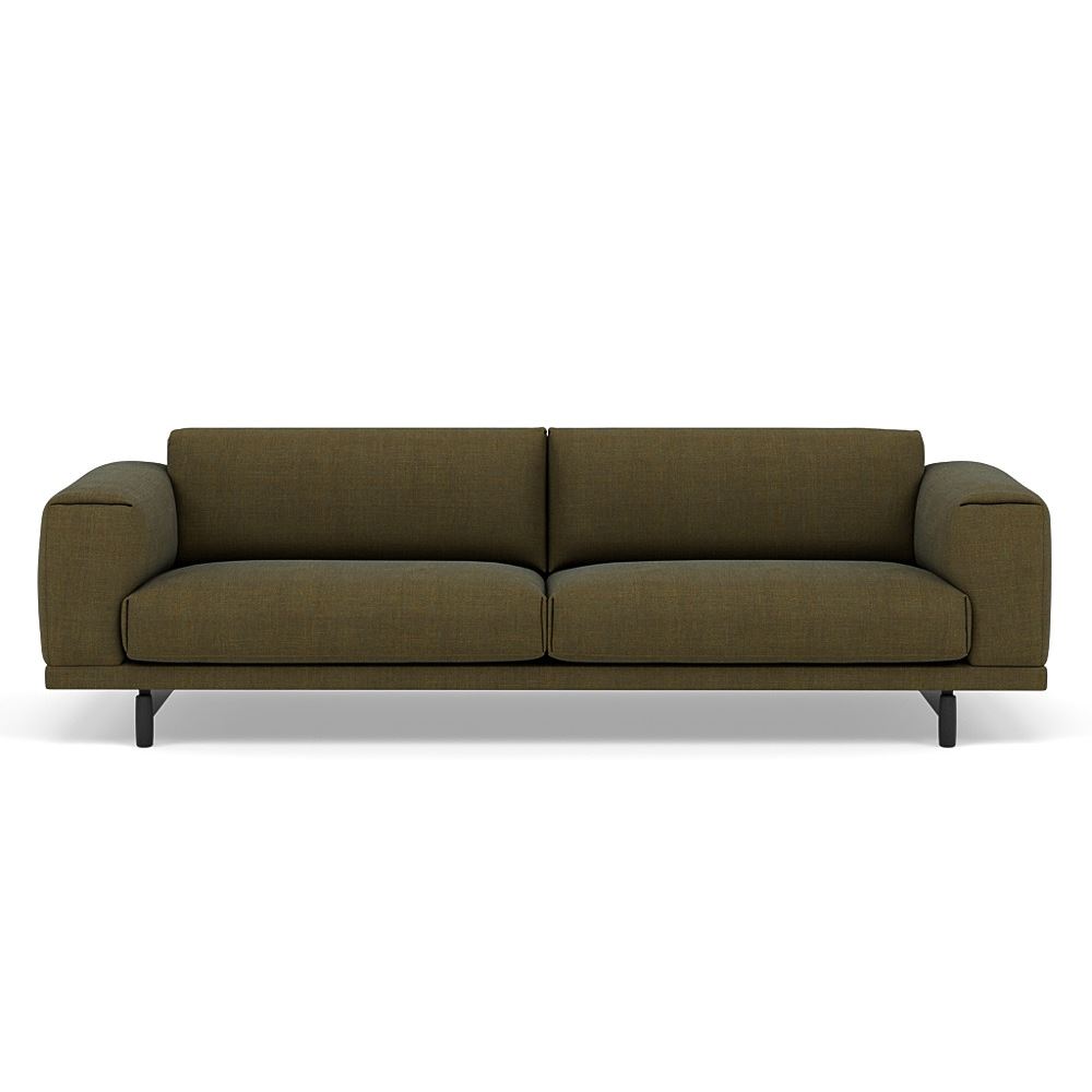 Rest Sofa 3seater Lacquered Oak Black Remix 954