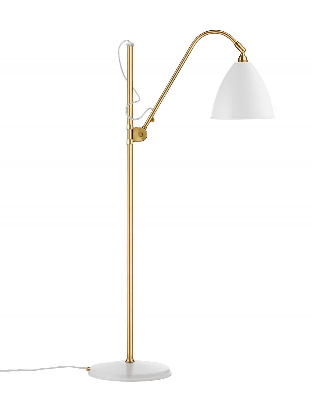 Bestlite Bl3 Floor Lamp Large Shade Brass Matt White