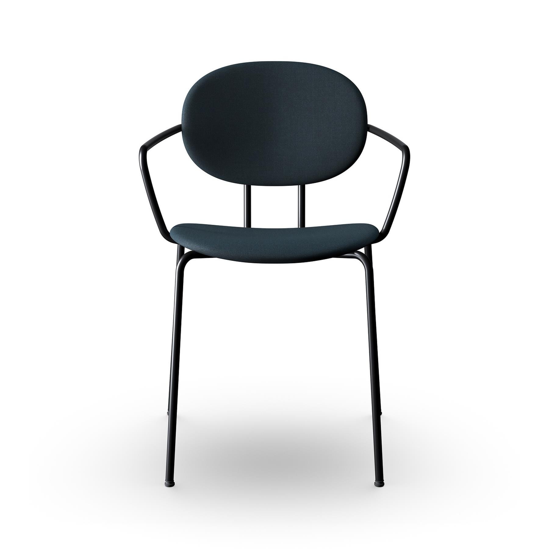 Sibast Piet Hein Dining Chair Fully Upholstered With Arms Black Steel Remix 873 Designer Furniture From Holloways Of Ludlow