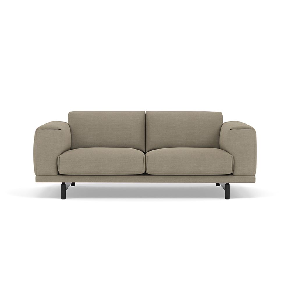 Rest Sofa 2seater Lacquered Oak Black Remix 233