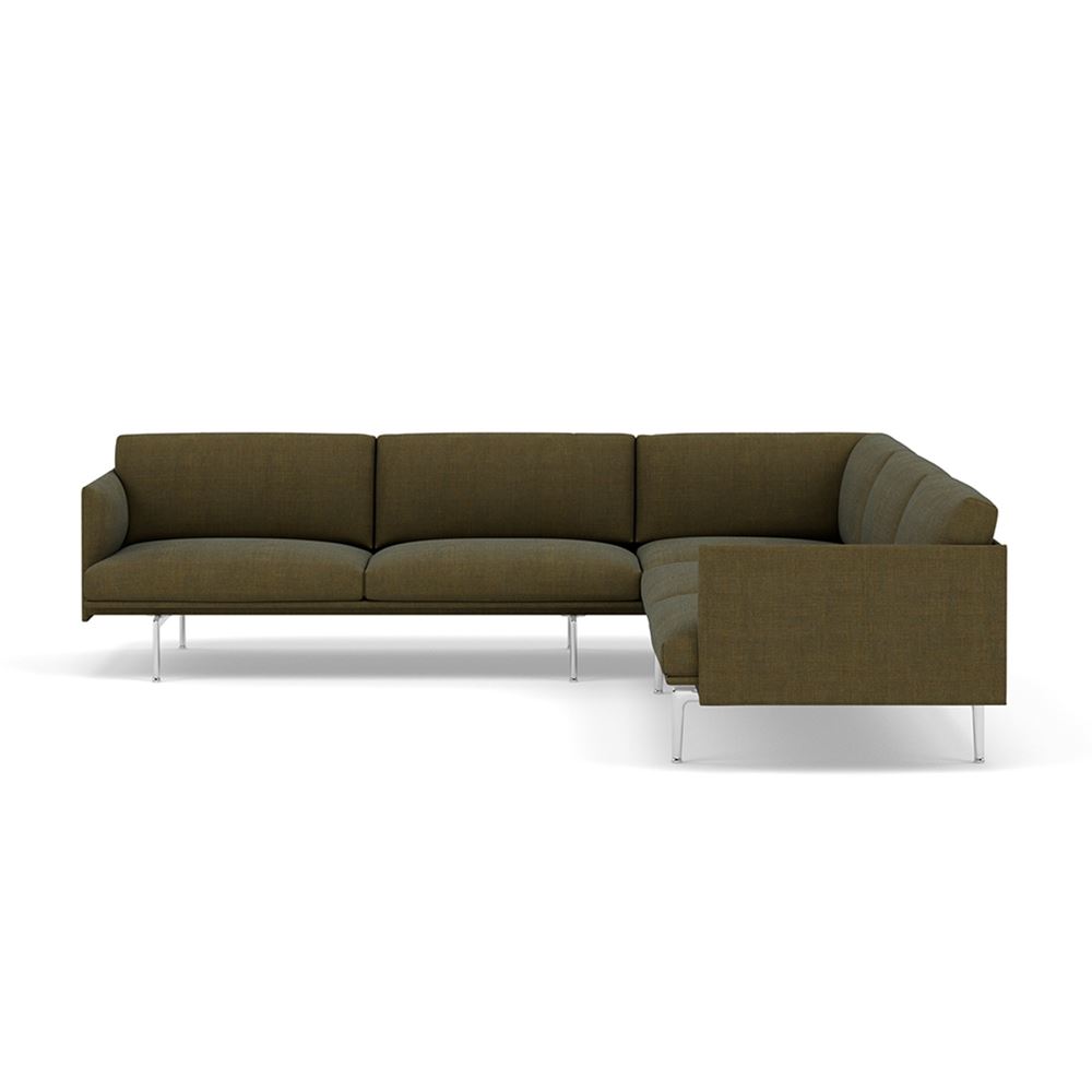 Outline Corner Sofa Polished Aluminum Remix 954