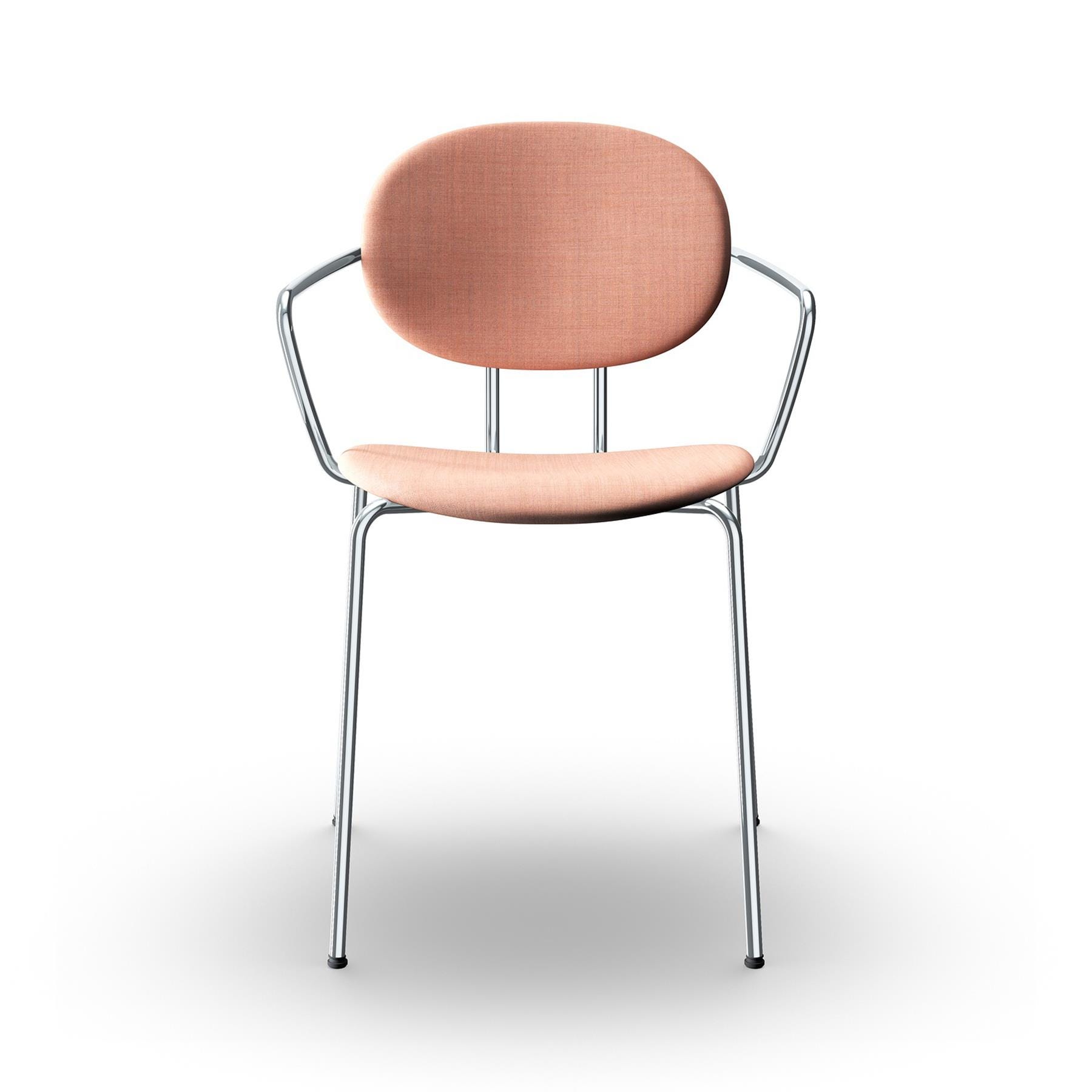 Sibast Piet Hein Dining Chair Fully Upholstered With Arms Chrome Remix 612 Pink Designer Furniture From Holloways Of Ludlow