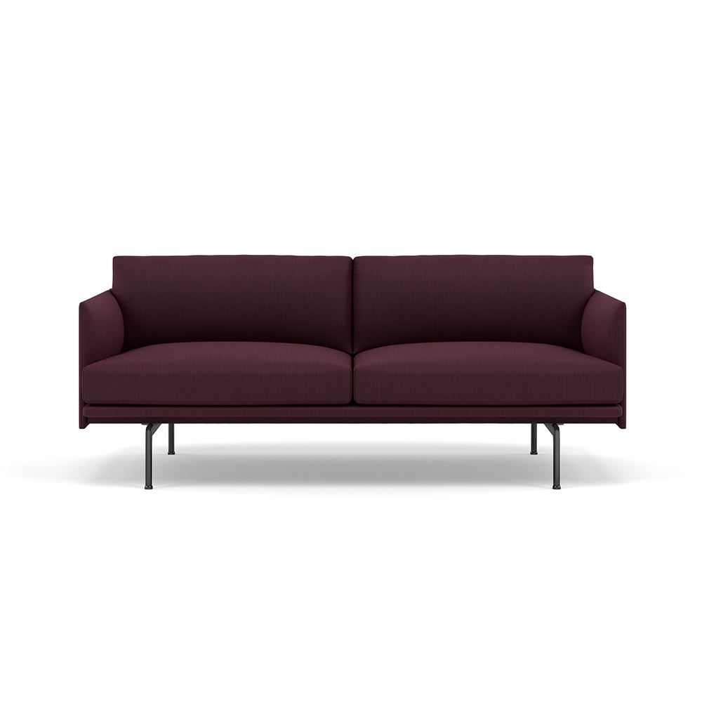 Outline Sofa 2seater Black Balder 692