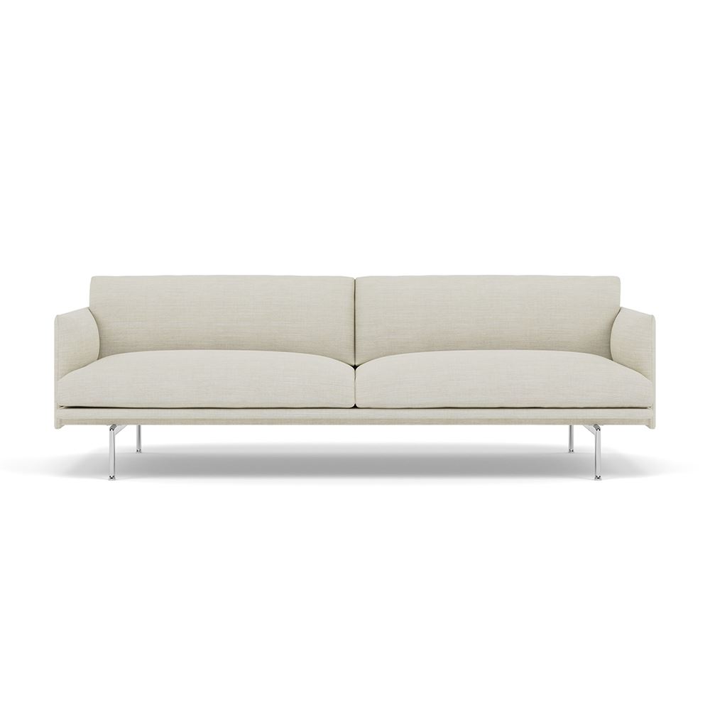 Outline 3seater Sofa Polished Aluminum Remix 233