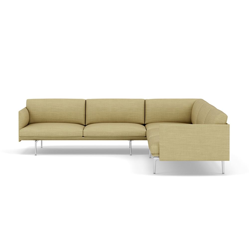 Outline Corner Sofa Polished Aluminum Canvas 414