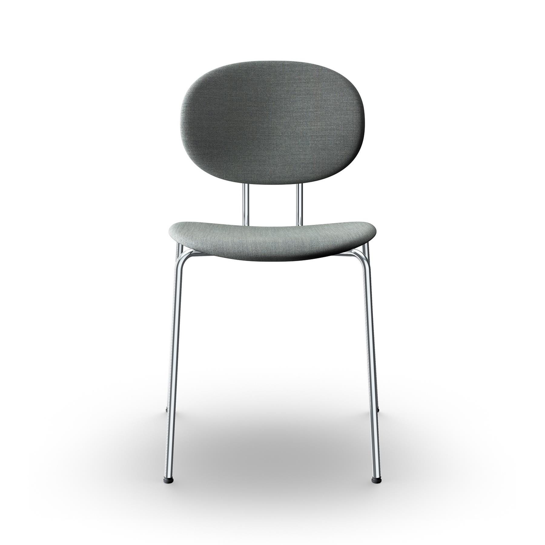 Sibast Piet Hein Dining Chair Fully Upholstered Chrome Remix 133 Grey Designer Furniture From Holloways Of Ludlow