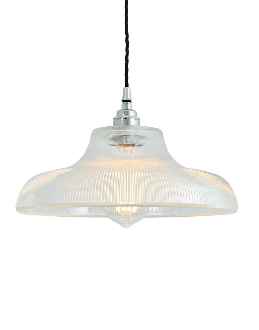 Mullan Lighting Mono Industrial Railway Pendant Polished Chrome Silver Designer Pendant Lighting