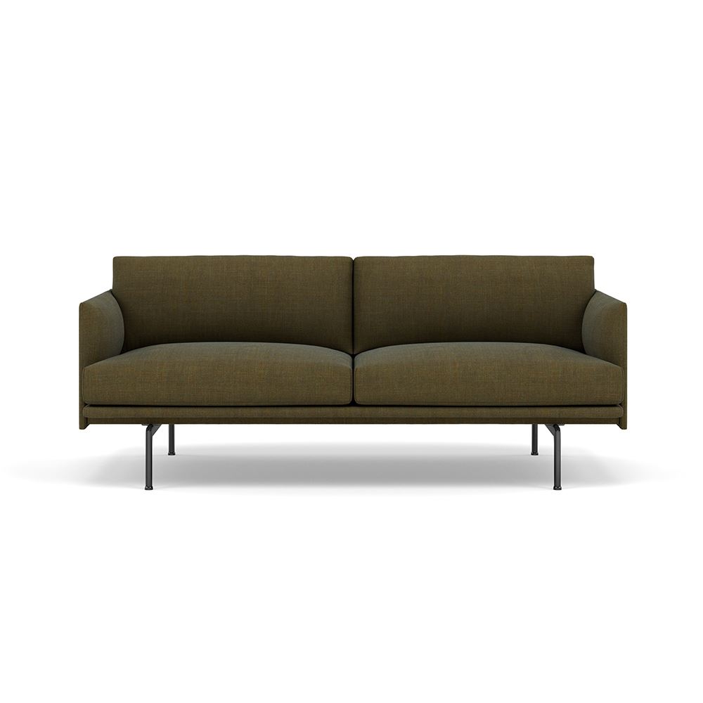 Outline Sofa 2seater Black Remix 954