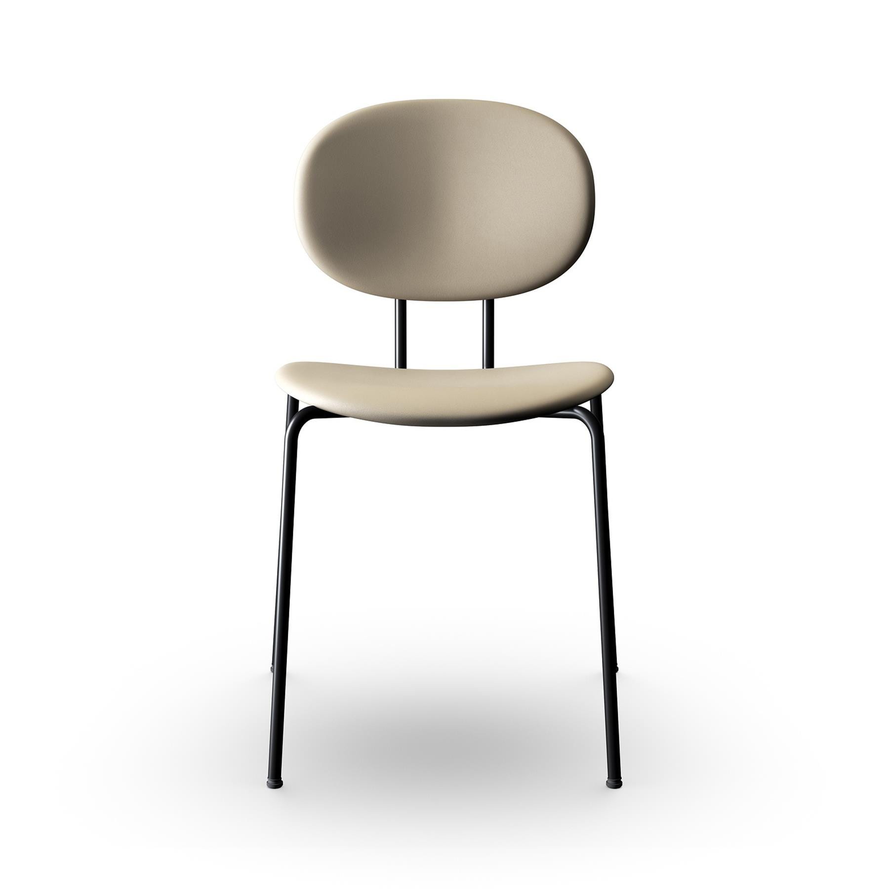 Sibast Piet Hein Dining Chair Fully Upholstered Black Steel Silk Stone Grey Designer Furniture From Holloways Of Ludlow