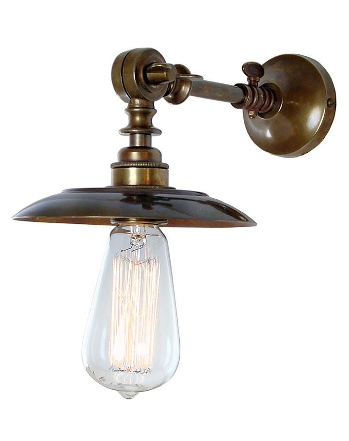 Porter Industrial Wall Light Polished Brass