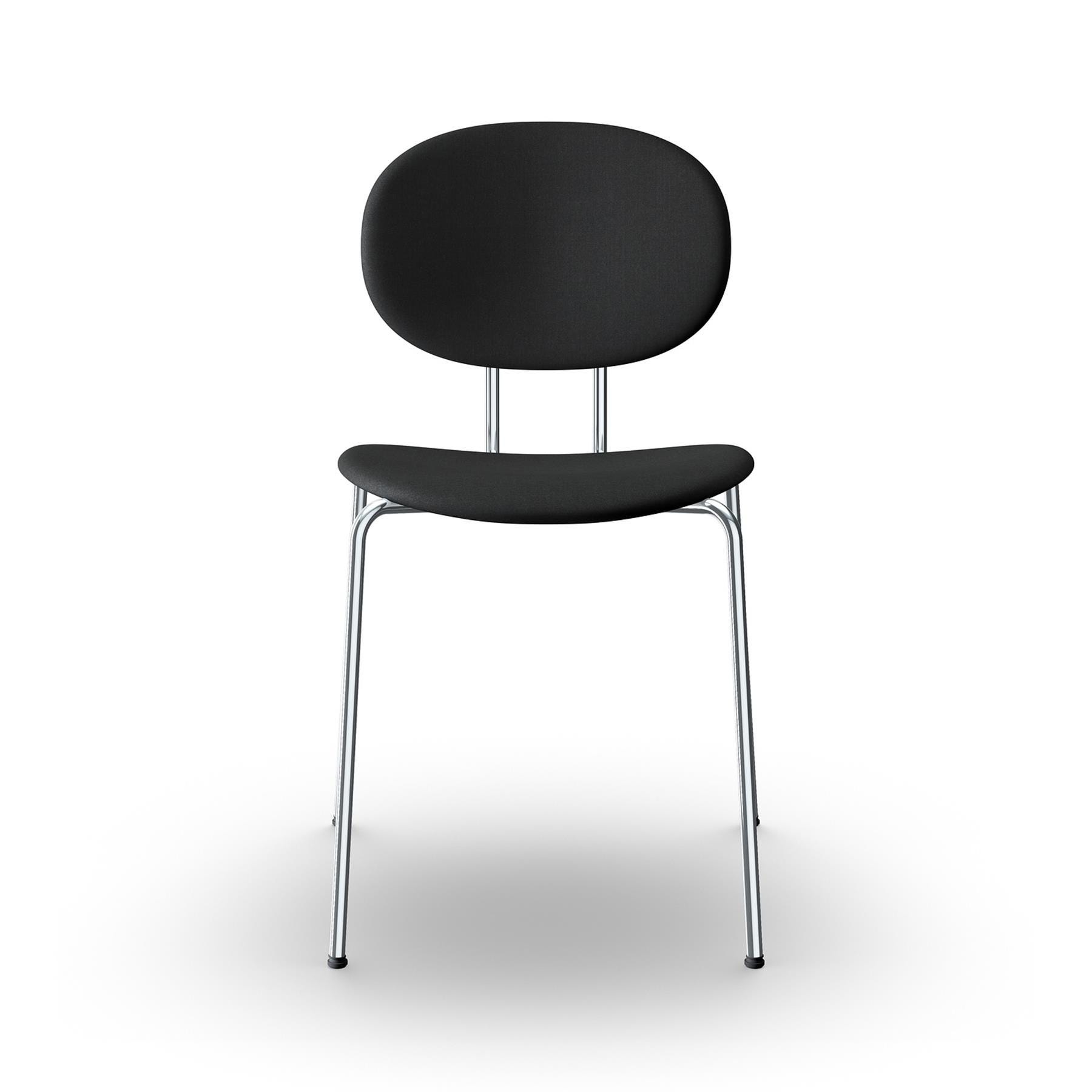 Sibast Piet Hein Dining Chair Fully Upholstered Chrome Remix 383 Black Designer Furniture From Holloways Of Ludlow