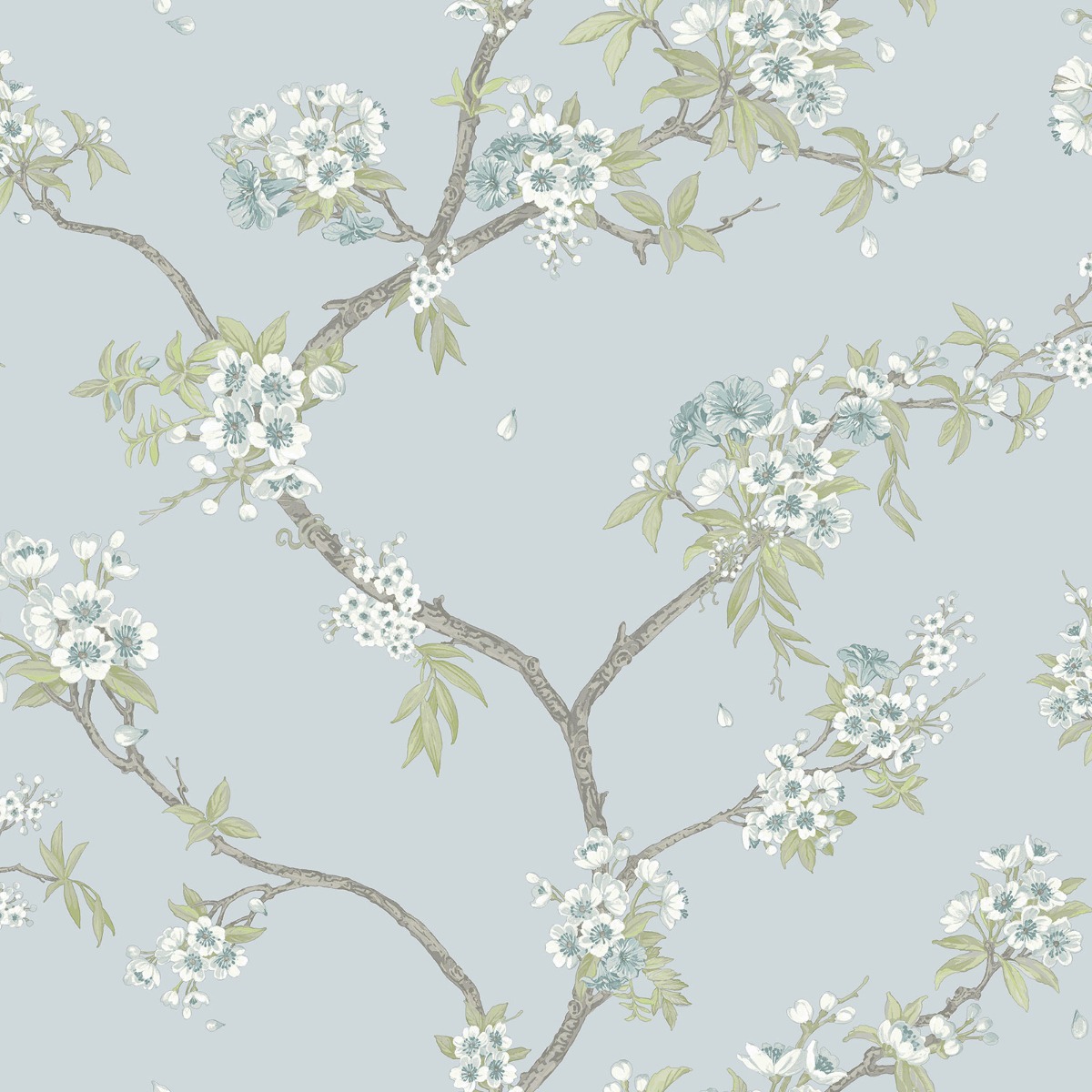 Holden Decor Cherry Blossom Blue Wallpaper, Blue