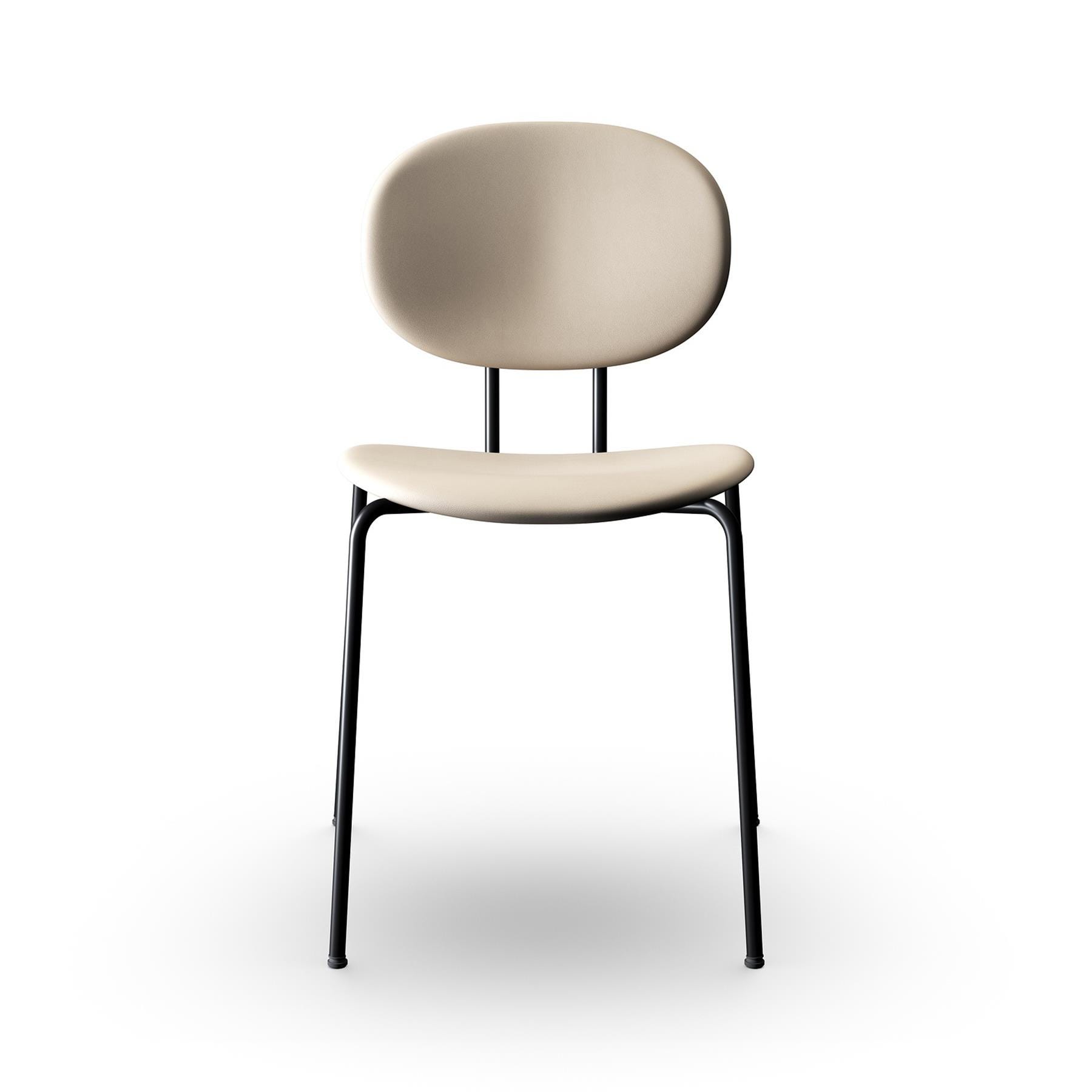 Sibast Piet Hein Dining Chair Fully Upholstered Black Steel Ultra Earth Cream Designer Furniture From Holloways Of Ludlow