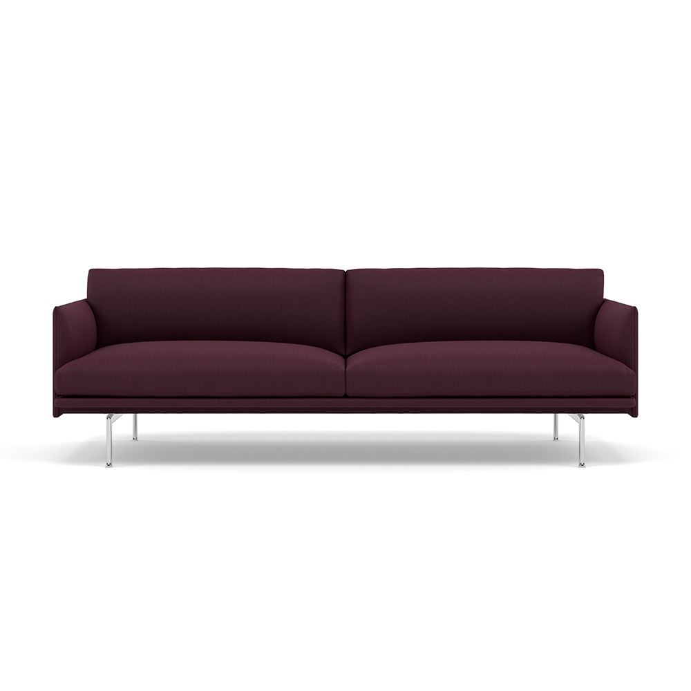 Outline 3seater Sofa Polished Aluminum Balder 692