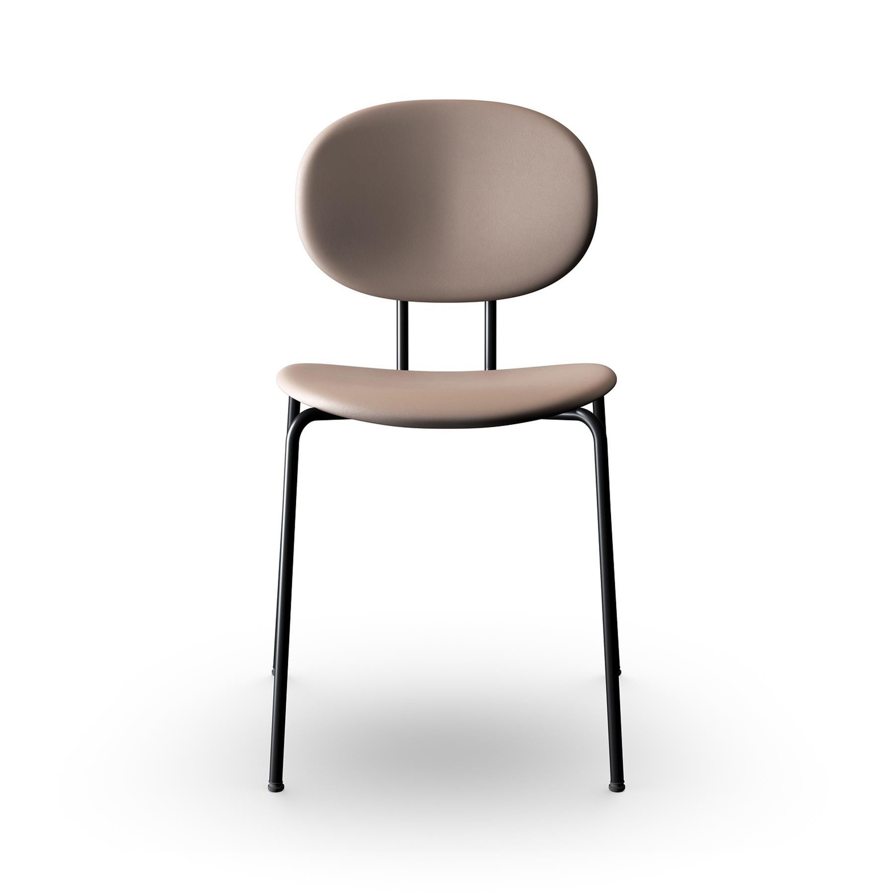 Sibast Piet Hein Dining Chair Fully Upholstered Black Steel Silk Nougat Grey Designer Furniture From Holloways Of Ludlow