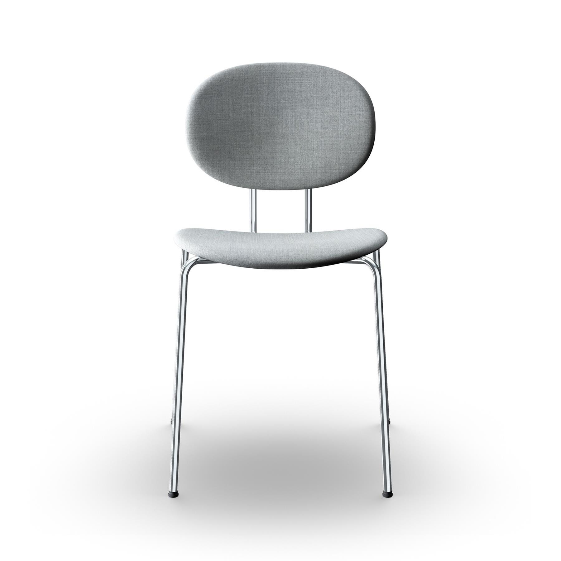 Sibast Piet Hein Dining Chair Fully Upholstered Chrome Remix 123 Grey Designer Furniture From Holloways Of Ludlow