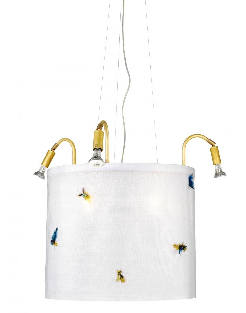 Orsjo Cirkus Pendant Natural Oxidised Brass Offwhite Xorel With Flies Brassgold Designer Pendant Lighting