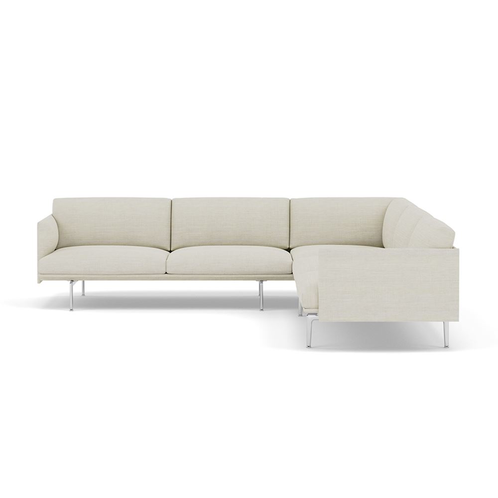 Outline Corner Sofa Polished Aluminum Remix 233