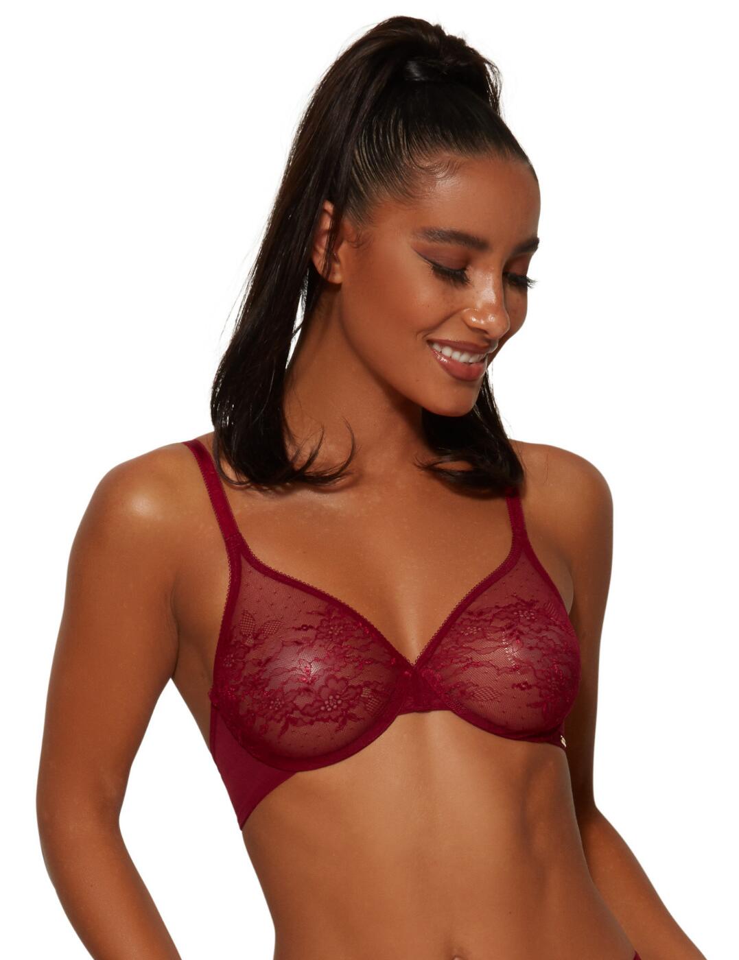 This Glossies Lace range at Gossard are hitting it out of the park with this truly out there sheer bra! This bra offers all the lift, support and projection you want in a bra, then combined with the sheerness of the fabric, you're breasts are going to look stunning. This bra is not for the faint-hearted, as the sheer fabric offers very limited modesty. This bra is created from delicate Chantilly lace to give a fully feminine look.  Standout everyday design Sheer fabric Delicate Chantilly lace Full cups Underwired Fixed adjustable straps Hook and eye closure Composition: 71% Polyamide &pipe; 29% Elastane Listed in UK sizes  51121-94871-1357573 13001 Sheer Bra