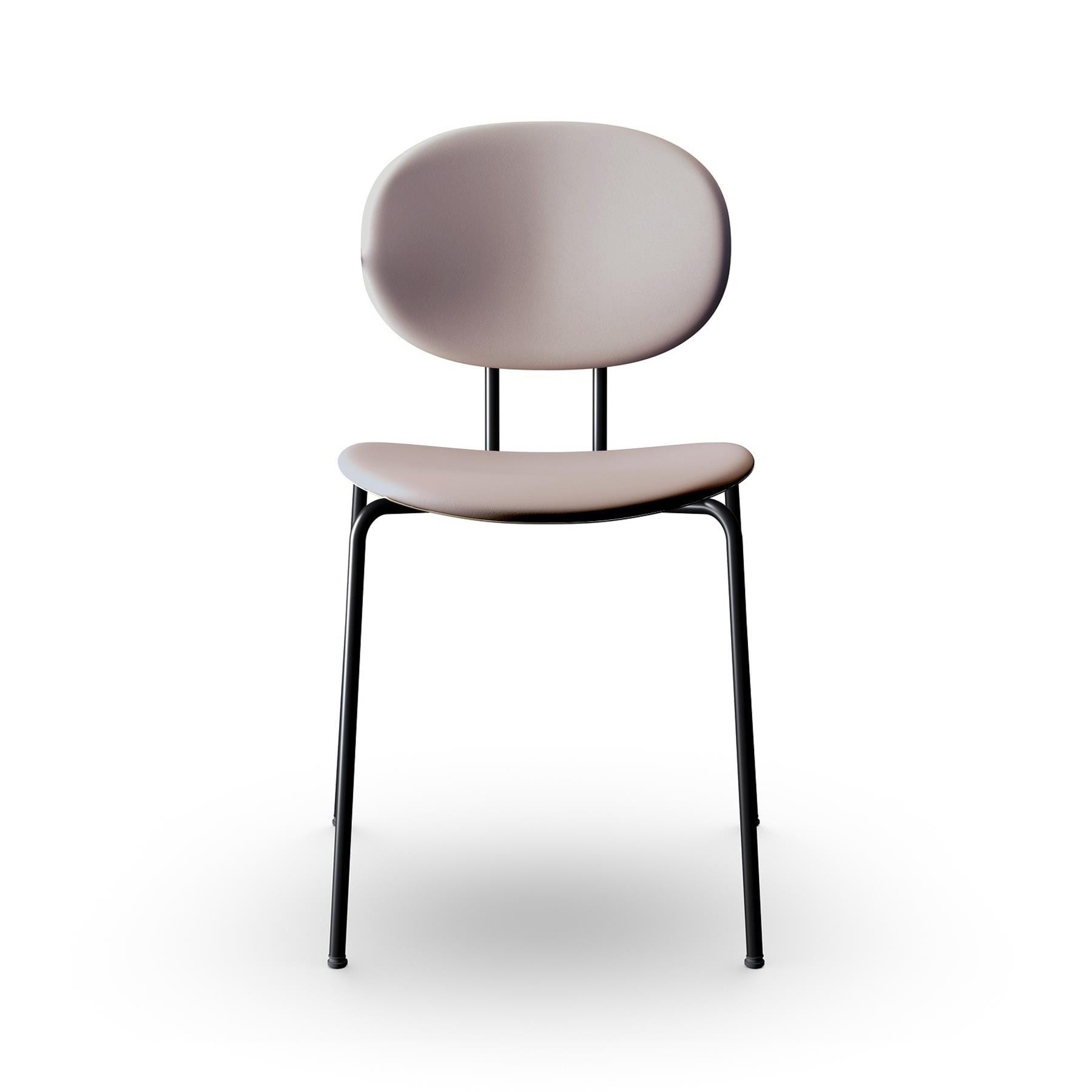 Sibast Piet Hein Dining Chair Fully Upholstered Black Steel Silk Light Grey Designer Furniture From Holloways Of Ludlow