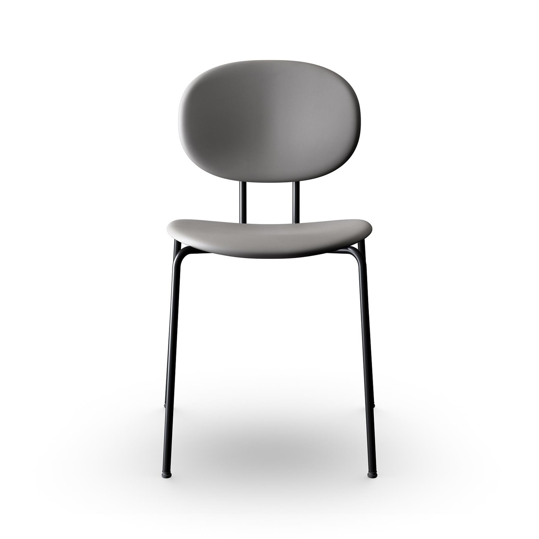 Sibast Piet Hein Dining Chair Fully Upholstered Black Steel Ultra Grey Designer Furniture From Holloways Of Ludlow