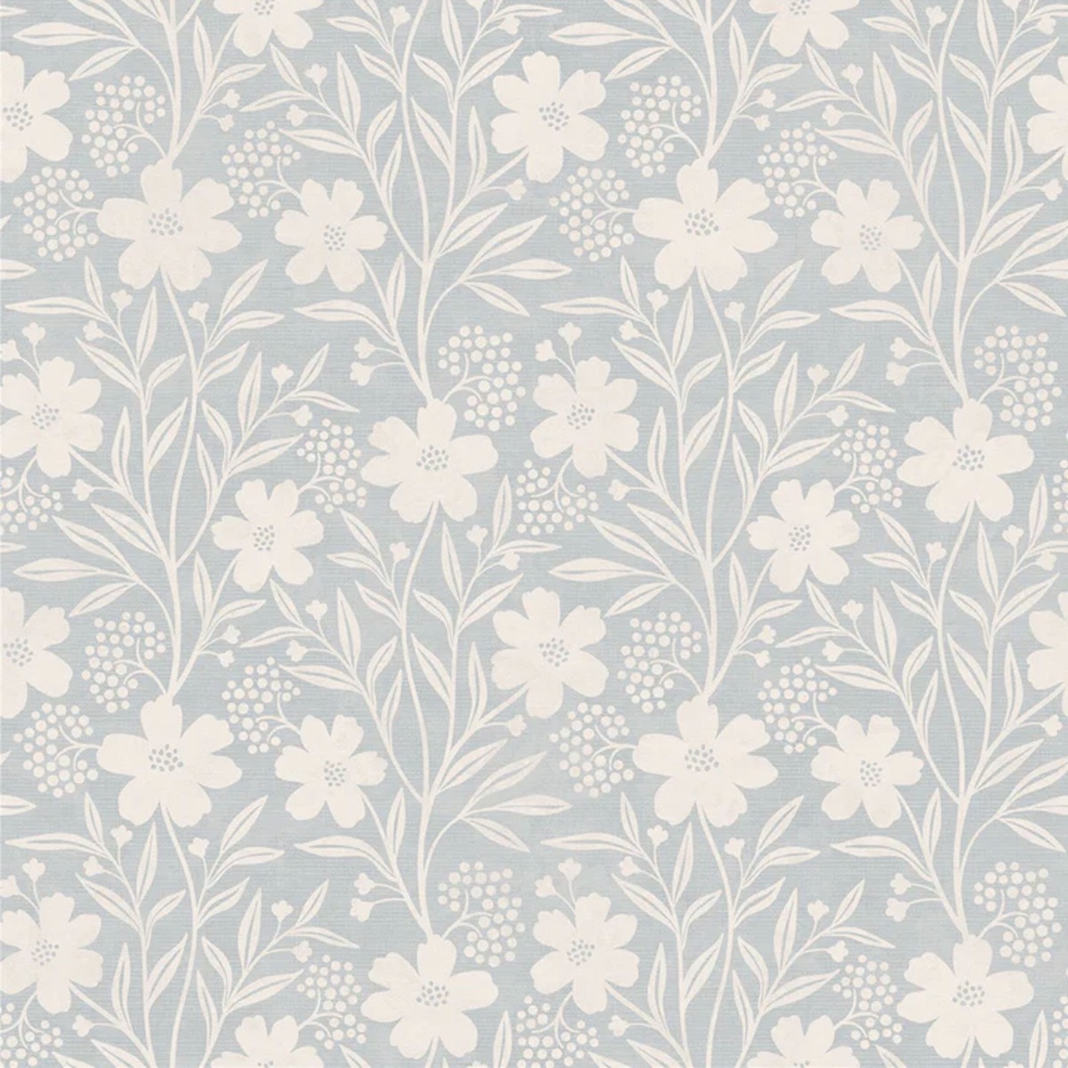 Berry Floral Wallpaper Soft Blue Arthouse 100365AH