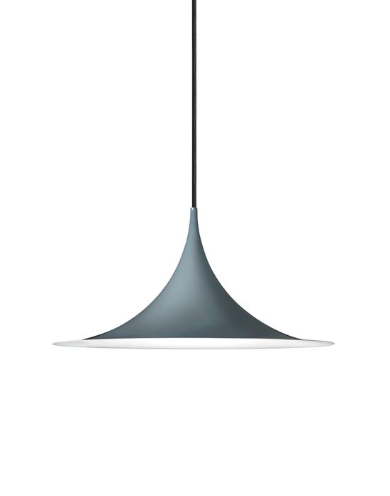 Semi Pendant Light Medium Glossy Anthracite Grey