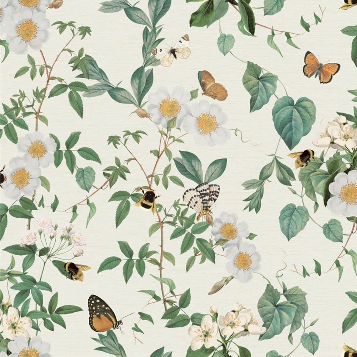 Arthouse Bumblebee Trail Cream Wallpaper - 10.05m x 53cm