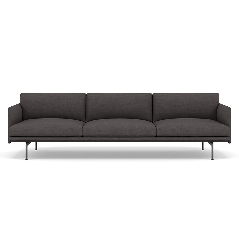 Outline Sofa 35seater Black Canvas 154