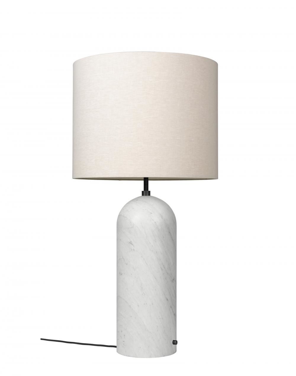 Gravity Xl Floor Lamp White Marble Low Canvas