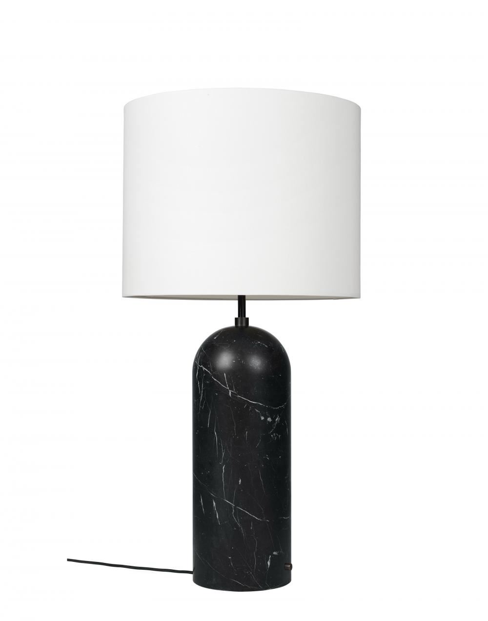 Gravity Xl Floor Lamp Black Marble Low White