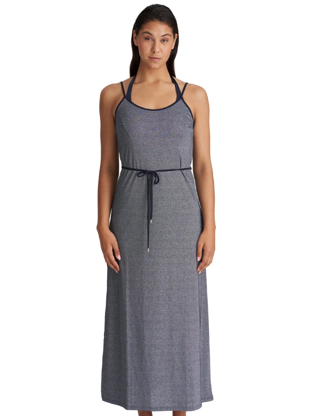 Marie Jo San Domino's long beach dress is the perfect way to feel lavish, luxurious, and look fabulous poolside. This stunning pull-on design has never been easier to slip into while maintaining a tailored, flattering fit with its adjustable shoulder straps and string tie waist. Its simple design and long length, you can feel comfortable and confident while staying stylishly chic. Plus, thanks to its sophisticated edge, you can easily go from lounging at the beach to brunch or dinner without needing any adjustments. To make your beach look even better, pair your Marie Jo San Domino dress with their matching swimwear for a beautiful combination of style and comfort.  Luxurious beach dress Long maxi length Spaghetti straps Adjustable shoulder straps Pull-on design Simple swimwear cover-up Tie string waist for a tailored flattering fit Matching swimwear available Composition: 70% Cotton &pipe; 30% Other Fabrics Listed in UK sizes  60221-105052-1378467 1005594 Cover Up