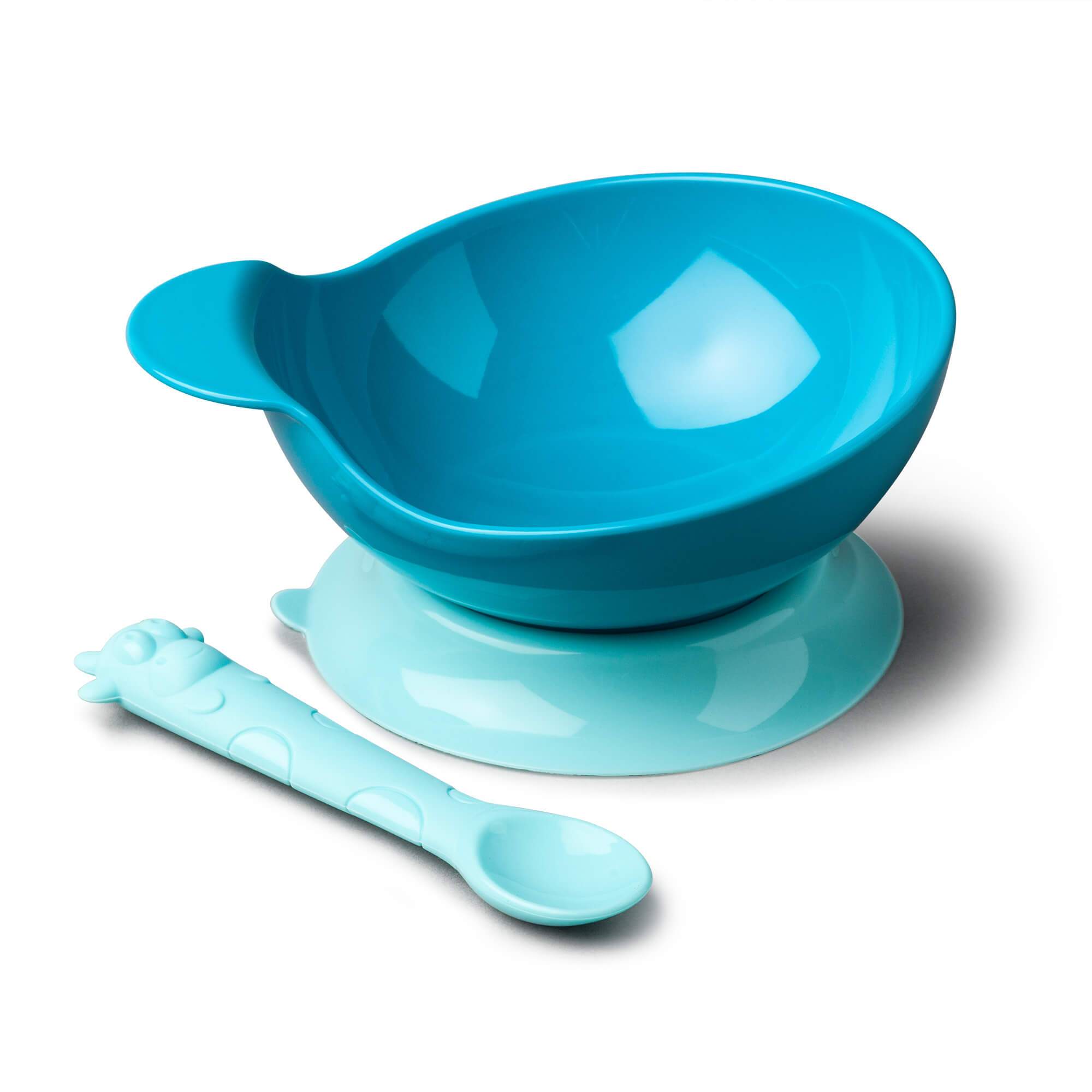 Zeal Baby Bowl Set with Silicone Spoon, Sky Blue