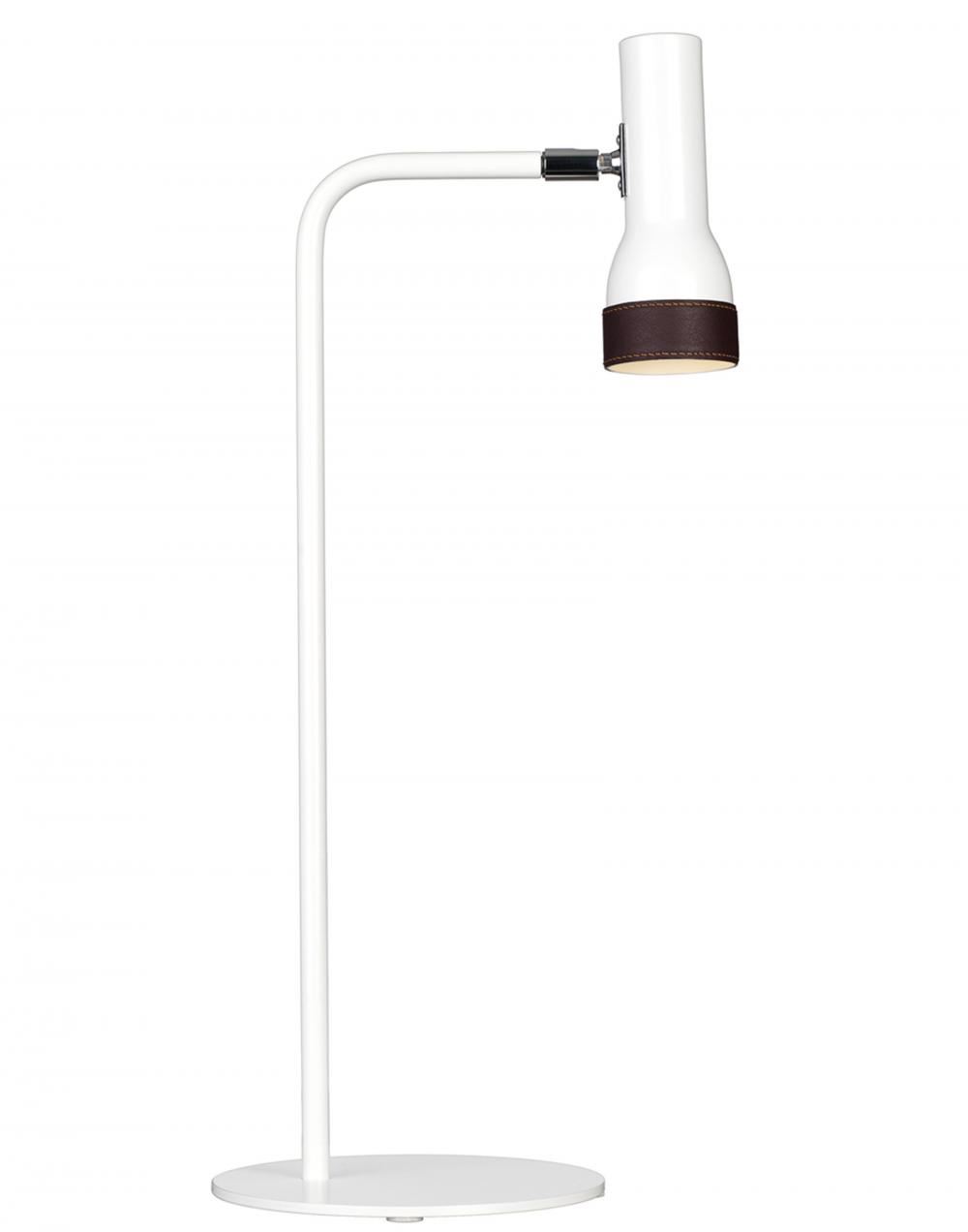 Talk Table Lamp Whitebrown Leather