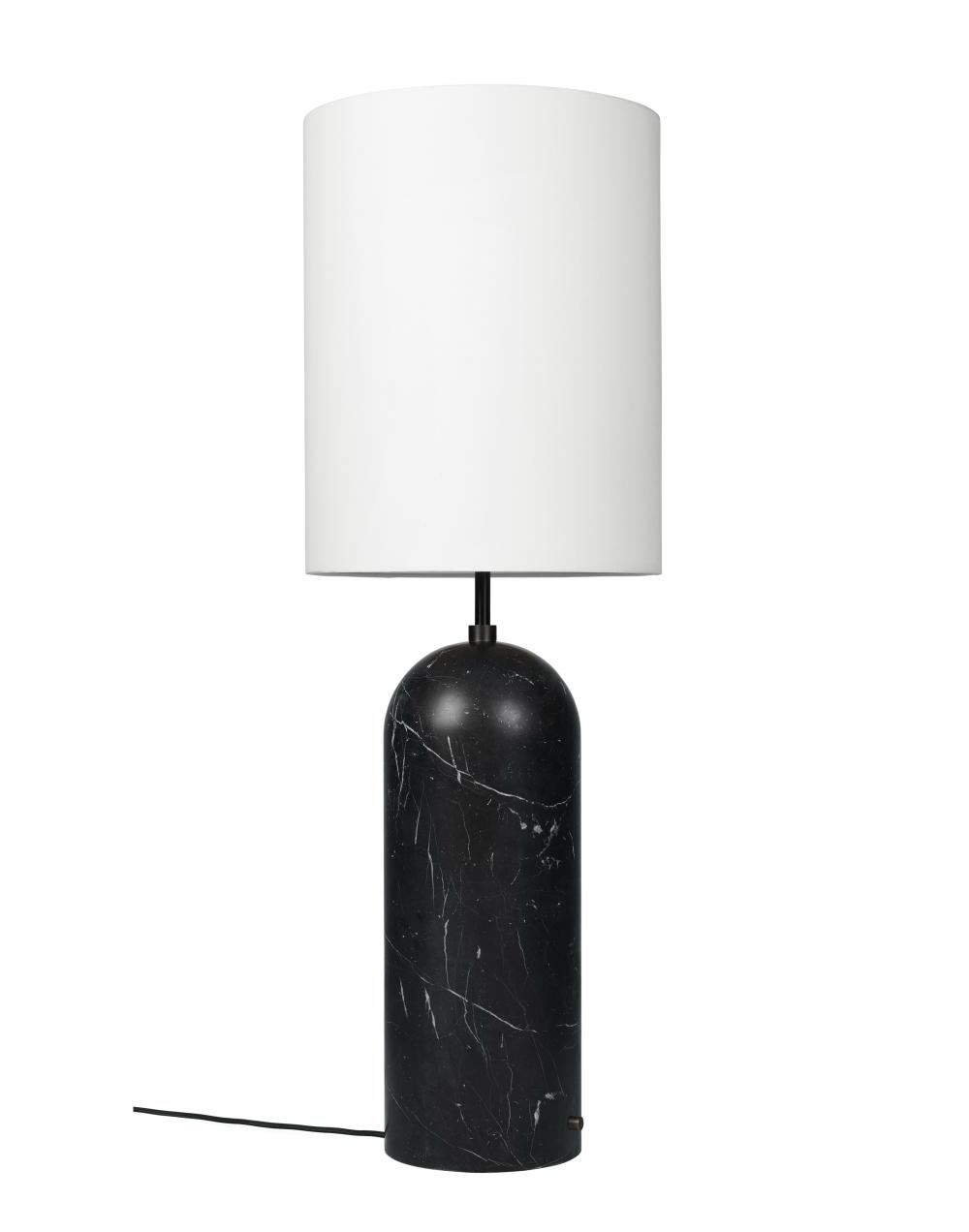 Gravity Xl Floor Lamp Black Marble High White