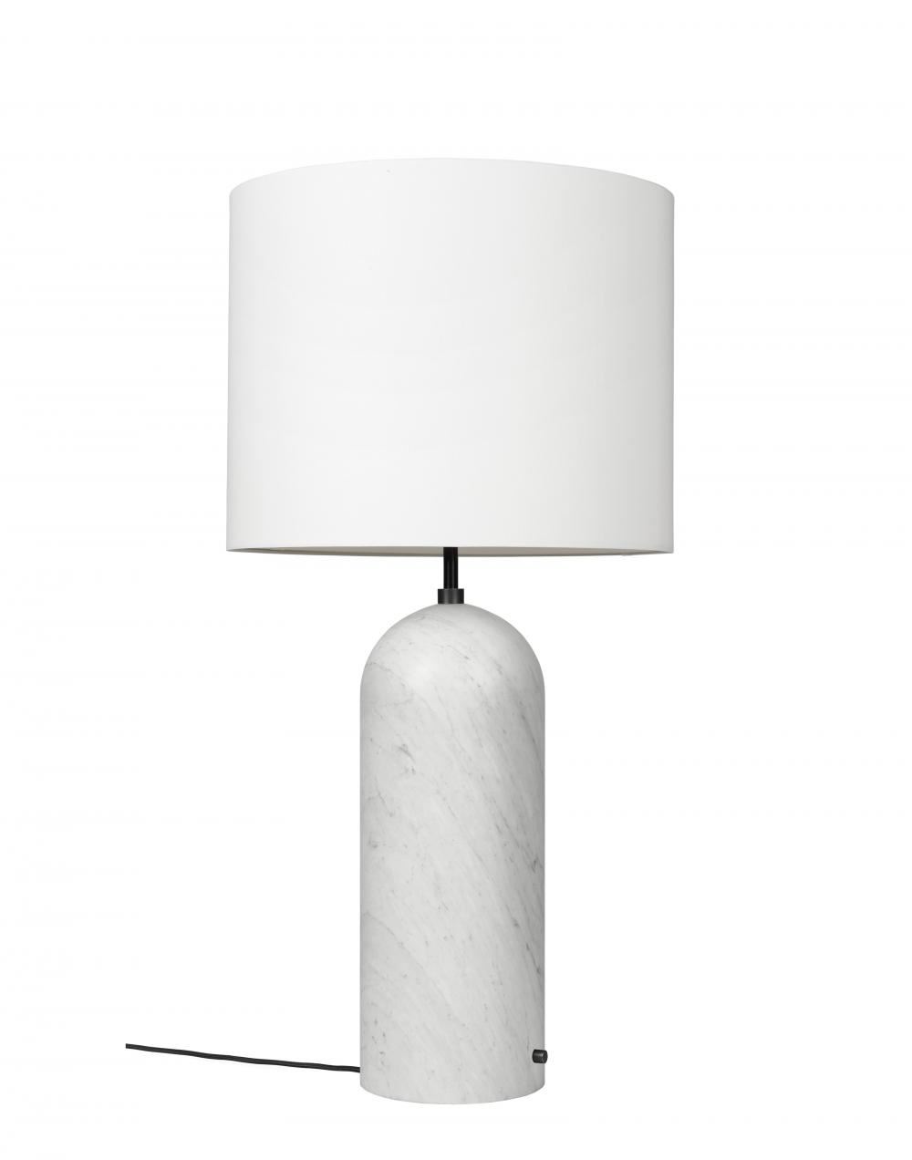 Gravity Xl Floor Lamp White Marble Low White