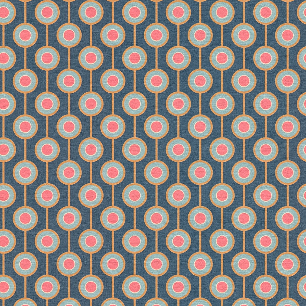 Retro Geometric Circle Wallpaper Blue / Red AS Creation 39537-1