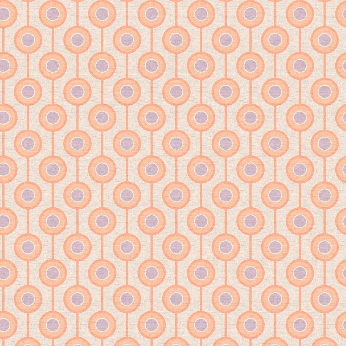 Retro Geometric Circle Wallpaper Peach / Purple AS Creation 39537-5