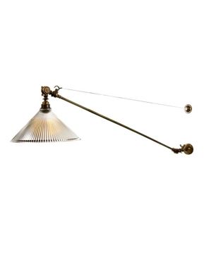 Vintage Adjustable Cone Wall Light Antique Brass Shown
