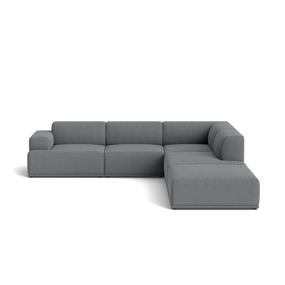 Connect Soft Modular Sofa Corner Configuration 2 Plastic Black Rewool 158